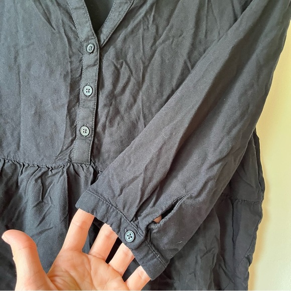 Jacqueline de Yong Black Long Popover Tunic Shirt 3/4 Sleeve EU 34 (XS-S) - Picture 7 of 12